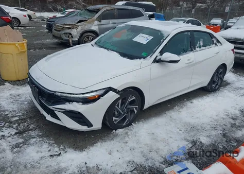 2025 Hyundai Elantra Hybrid Limited из США, поврежденный, VIN KMHLN4DJ5SU163629